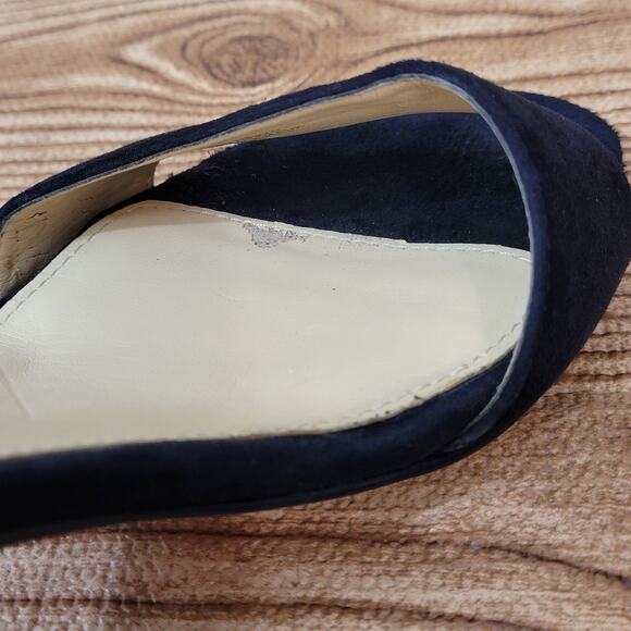 Ivanka Trump Black Suede Womens Shoes 8.5 Open Toe High Heels Sandals ITKLOVER - Picture 7 of 11